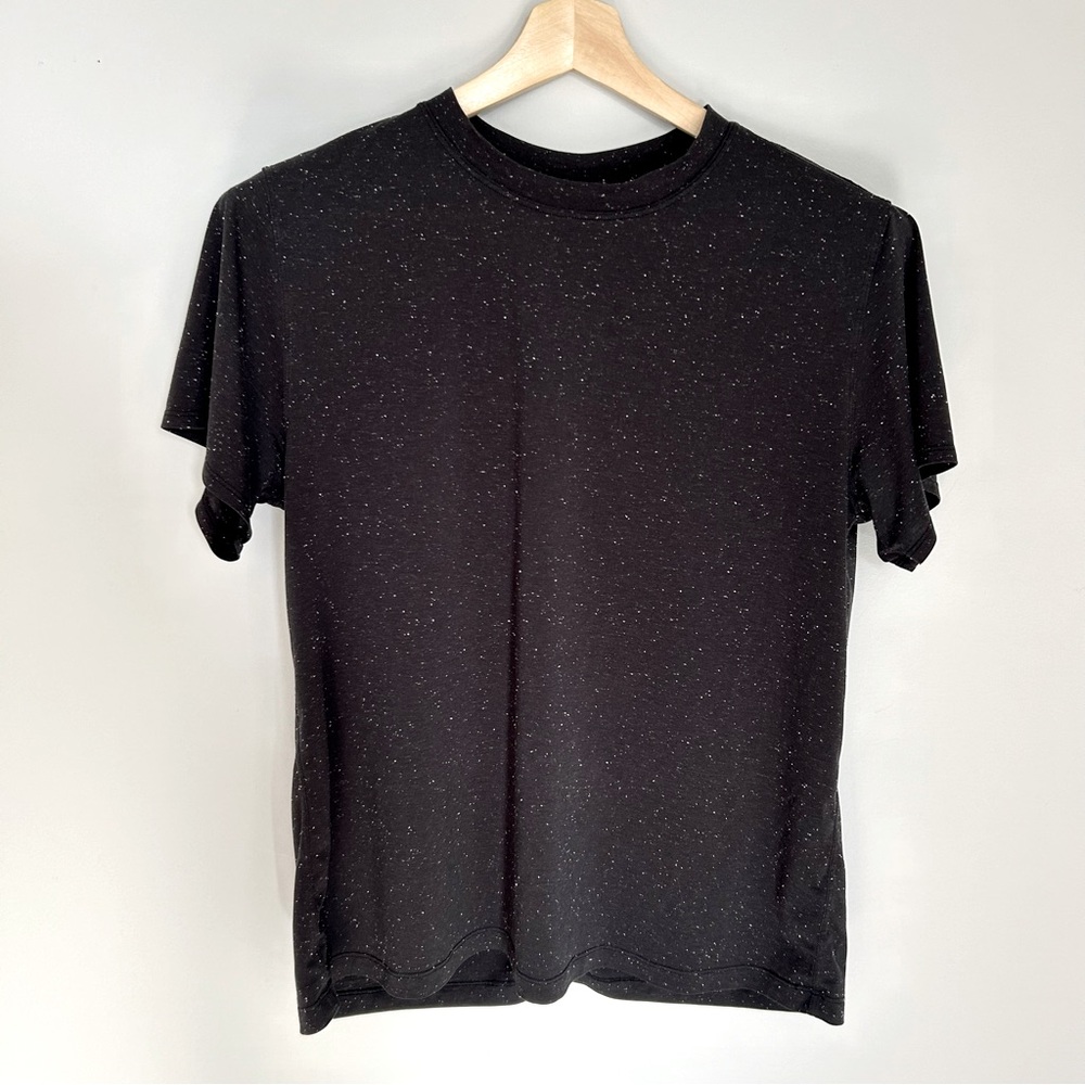 Lululemon All Yours Cotton T-Shirt Black and White Medium